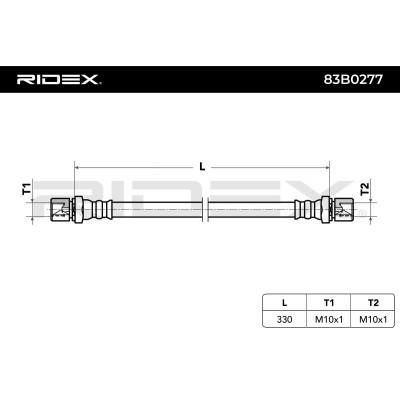 Bremsschlauch RIDEX 83B0277 83B0277 - foto 4