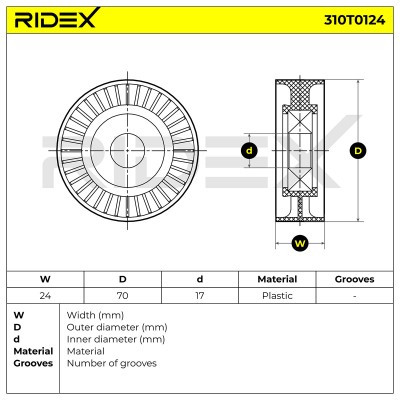 Spannarm Keilrippenriemen RIDEX 310T0124 310T0124 - foto 6