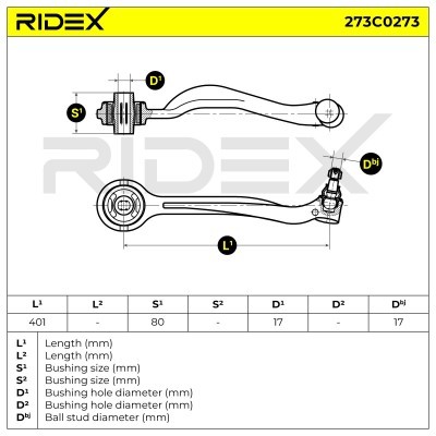 Querlenker RIDEX 273C0273 273C0273 - foto 9