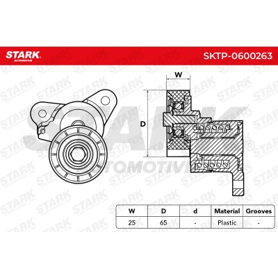 Spannarm Keilrippenriemen Stark SKTP-0600263 SKTP-0600263 - foto 6