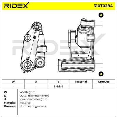 Spannarm Keilrippenriemen RIDEX 310T0284 310T0284 - foto 6