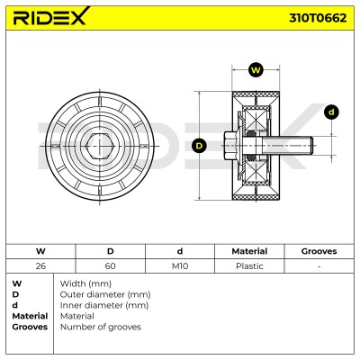 Spannarm Keilrippenriemen RIDEX 310T0662 310T0662 - foto 6