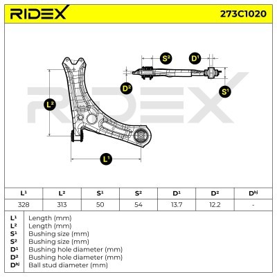 Querlenker RIDEX 273C1020 273C1020 - foto 6