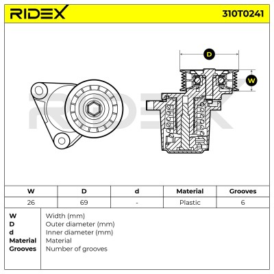 Spannarm Keilrippenriemen RIDEX 310T0241 310T0241 - foto 6