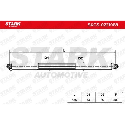 Gasfeder, Koffer-/Laderaum Stark SKGS-0221089 SKGS-0221089 - foto 9