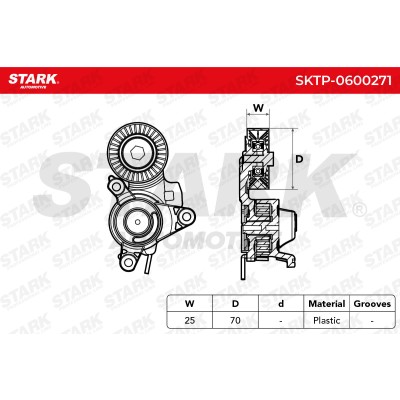 Spannarm Keilrippenriemen Stark SKTP-0600271 SKTP-0600271 - foto 5