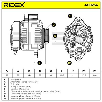 Generator RIDEX 4G0254 4G0254 - foto 6