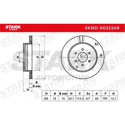 Bremsscheibe Stark SKBD-0022249 SKBD-0022249 - foto 5