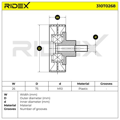 Spannarm Keilrippenriemen RIDEX 310T0268 310T0268 - foto 6