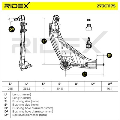 Querlenker RIDEX 273C1175 273C1175 - foto 5