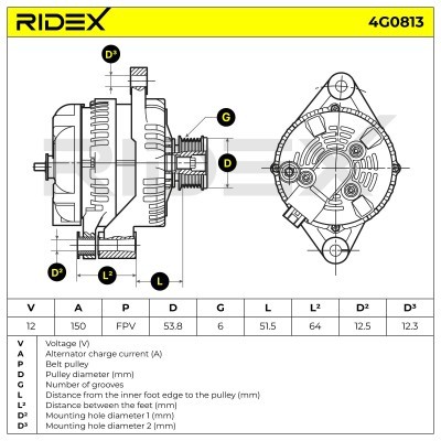 Generator RIDEX 4G0813 4G0813 - foto 7