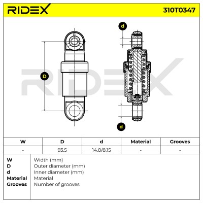 Spannarm Keilrippenriemen RIDEX 310T0347 310T0347 - foto 5