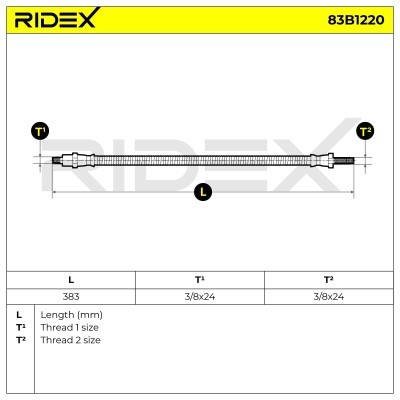 Bremsschlauch RIDEX 83B1220 83B1220 - foto 5