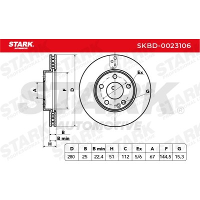 Bremsscheibe Stark SKBD-0023106 SKBD-0023106 - foto 5