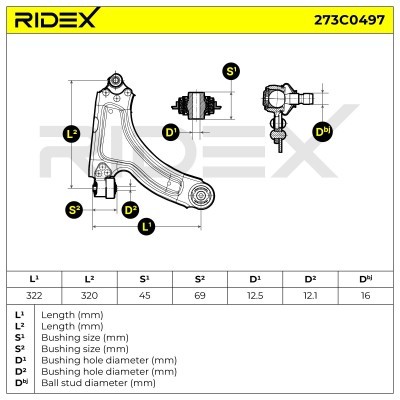 Querlenker RIDEX 273C0497 273C0497 - foto 6