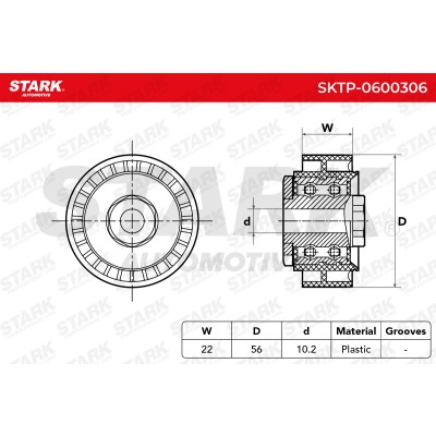 Spannarm Keilrippenriemen Stark SKTP-0600306 SKTP-0600306 - foto 6