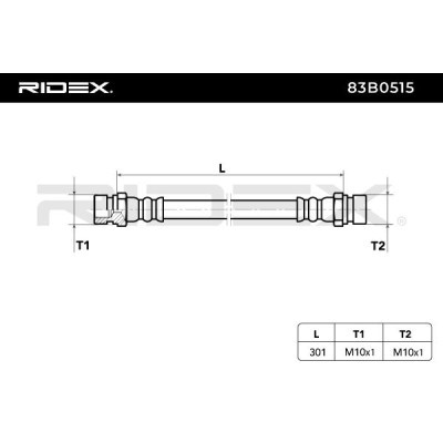 Bremsschlauch RIDEX 83B0515 83B0515 - foto 5