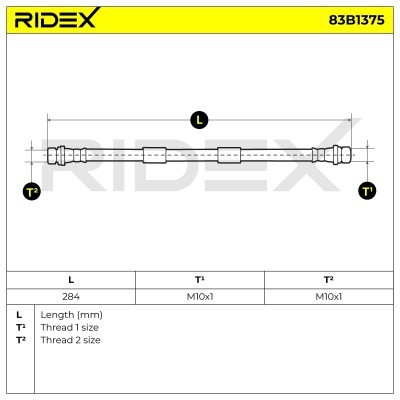 Bremsschlauch RIDEX 83B1375 83B1375 - foto 5