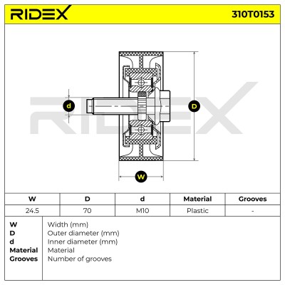 Spannarm Keilrippenriemen RIDEX 310T0153 310T0153 - foto 6