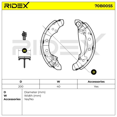Bremsbeläge Satz RIDEX 70B0055 70B0055 - foto 6