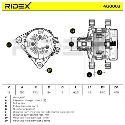 Generator RIDEX 4G0003 4G0003 - foto 7