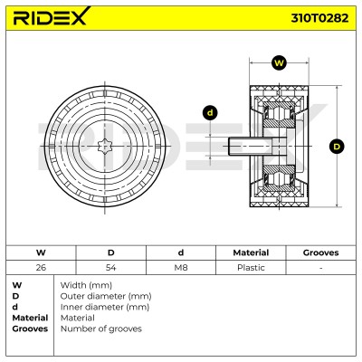 Spannarm Keilrippenriemen RIDEX 310T0282 310T0282 - foto 6