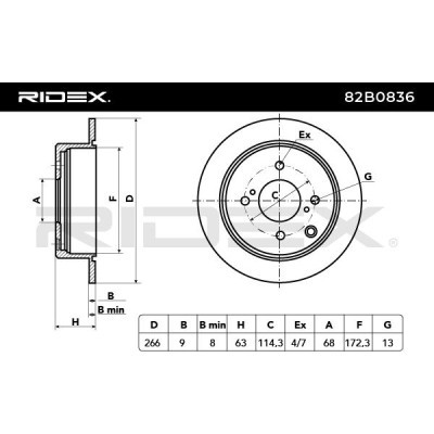 Bremsscheibe RIDEX 82B0836 82B0836 - foto 4