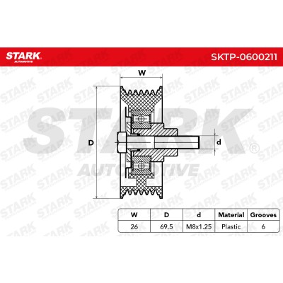 Spannarm Keilrippenriemen Stark SKTP-0600211 SKTP-0600211 - foto 6