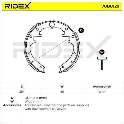 Bremsbeläge Satz RIDEX 70B0129 70B0129 - foto 5