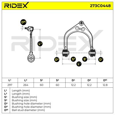 Querlenker RIDEX 273C0448 273C0448 - foto 3