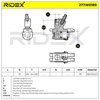 Radbremszylinder RIDEX 277W0189 277W0189 - foto 9