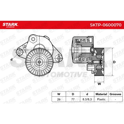 Spannarm Keilrippenriemen Stark SKTP-0600070 SKTP-0600070 - foto 5