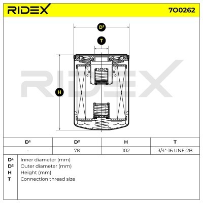Ölfilter RIDEX 7O0262 7O0262 - foto 6