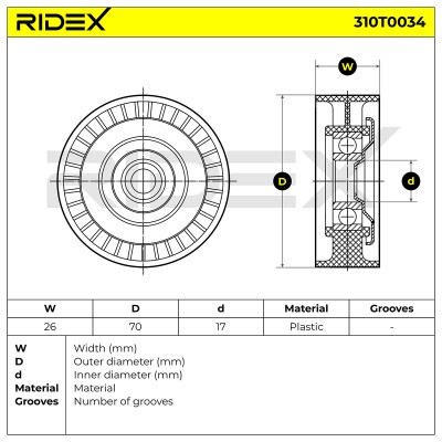 Spannarm Keilrippenriemen RIDEX 310T0034 310T0034 - foto 6