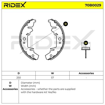 Bremsbeläge Satz RIDEX 70B0029 70B0029 - foto 5