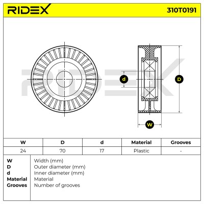Spannarm Keilrippenriemen RIDEX 310T0191 310T0191 - foto 6