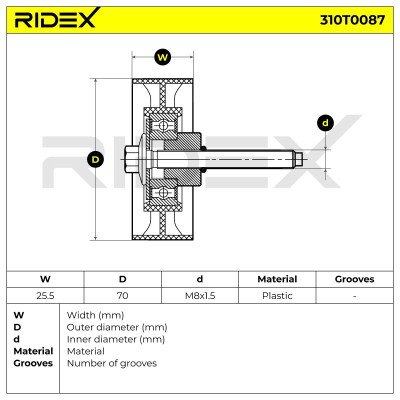 Spannarm Keilrippenriemen RIDEX 310T0087 310T0087 - foto 6
