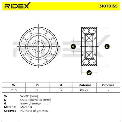 Spannarm Keilrippenriemen RIDEX 310T0155 310T0155 - foto 6