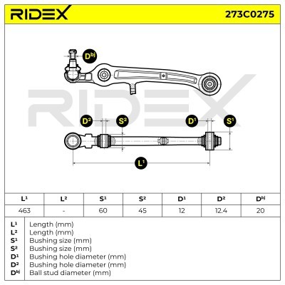 Querlenker RIDEX 273C0275 273C0275 - foto 6