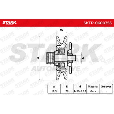 Spannarm Keilrippenriemen Stark SKTP-0600355 SKTP-0600355 - foto 6