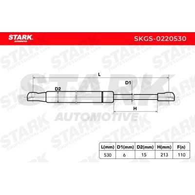Gasfeder, Koffer-/Laderaum Stark SKGS-0220530 SKGS-0220530 - foto 5
