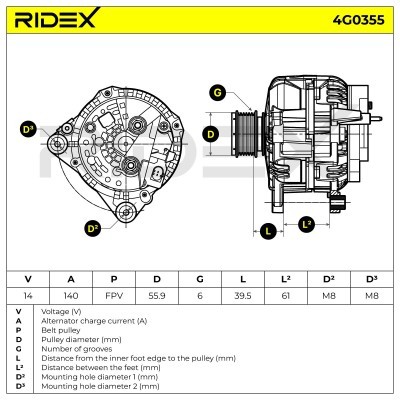 Generator RIDEX 4G0355 4G0355 - foto 5