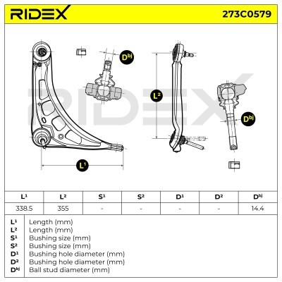 Querlenker RIDEX 273C0579 273C0579 - foto 5