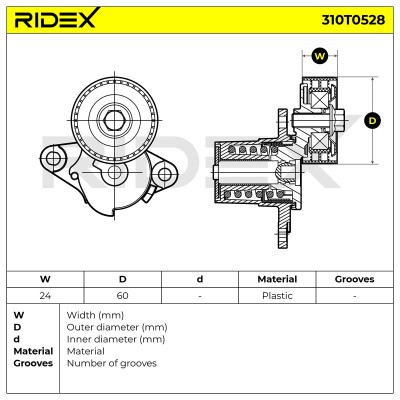 Spannarm Keilrippenriemen RIDEX 310T0528 310T0528 - foto 6