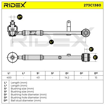 Querlenker RIDEX 273C1380 273C1380 - foto 7