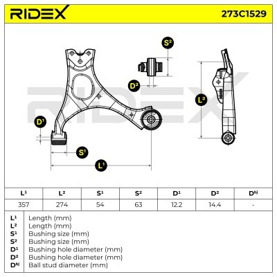 Querlenker RIDEX 273C1529 273C1529 - foto 5