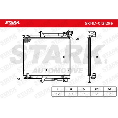 Kühler, Motorkühlung Stark SKRD-0121296 SKRD-0121296 - foto 4