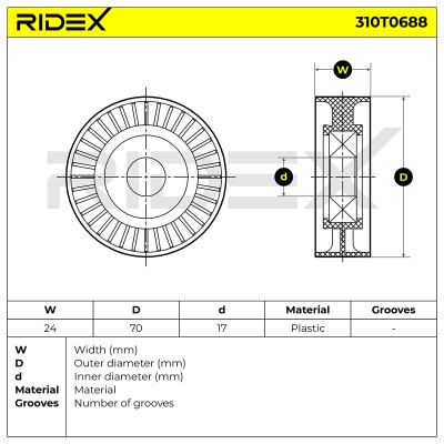 Spannarm Keilrippenriemen RIDEX 310T0688 310T0688 - foto 6