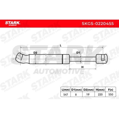 Gasfeder, Koffer-/Laderaum Stark SKGS-0220455 SKGS-0220455 - foto 5