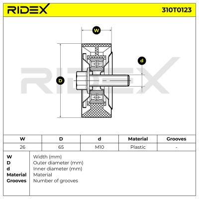 Spannarm Keilrippenriemen RIDEX 310T0123 310T0123 - foto 6